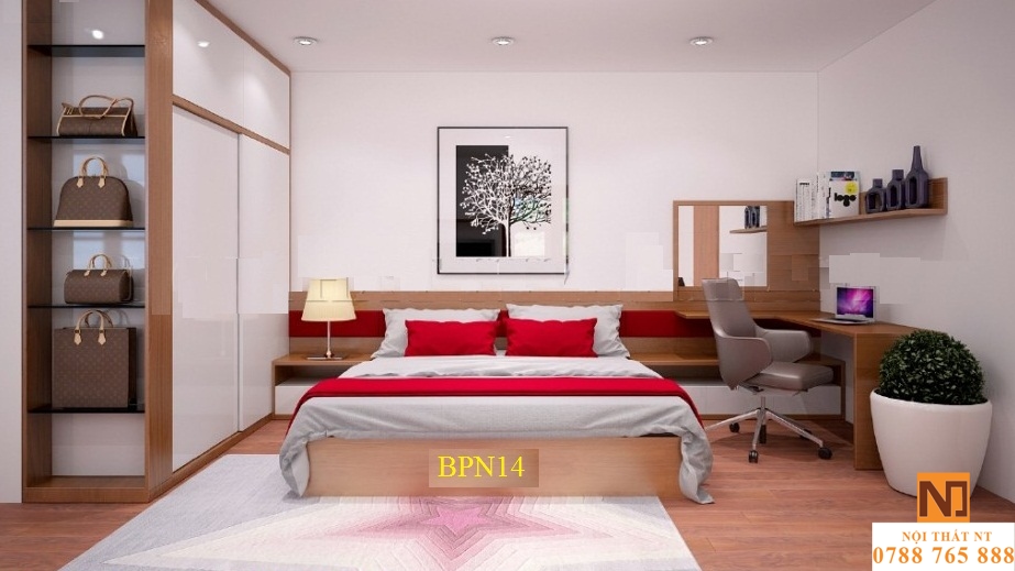 bộ nội thất phòng ngủ đẹp, nội thất phòng ngủ hiện đại, nội thất gỗ công nghiệp