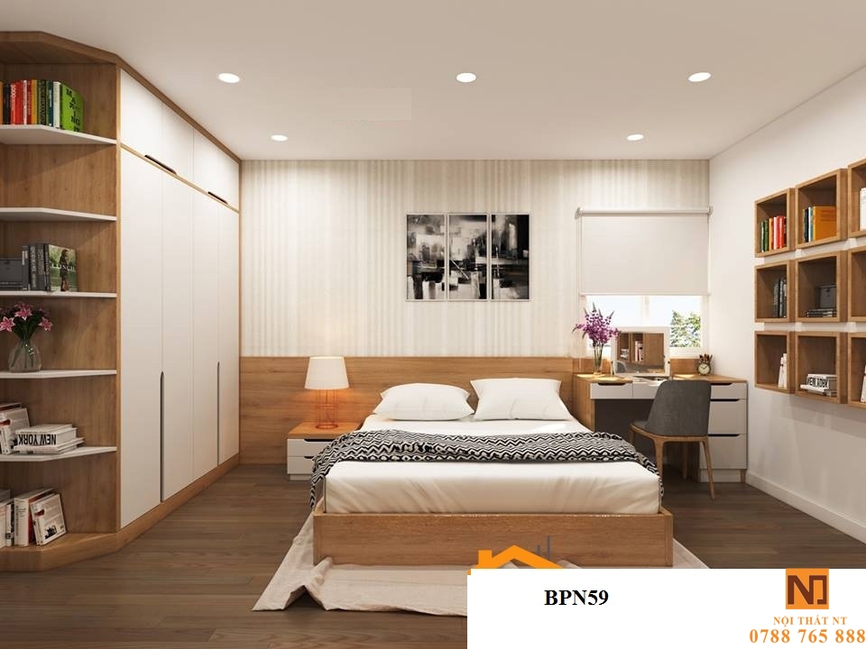 bộ nội thất phòng ngủ đẹp, nội thất phòng ngủ hiện đại, nội thất gỗ công nghiệp