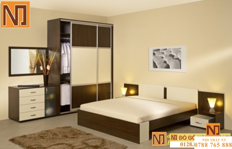bộ nội thất phòng ngủ đẹp, nội thất phòng ngủ hiện đại, nội thất gỗ công nghiệp