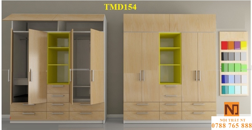 Tủ quần áo hiện đại, tủ quần áo giá rẻ, tủ quần áo gỗ công nghiệp