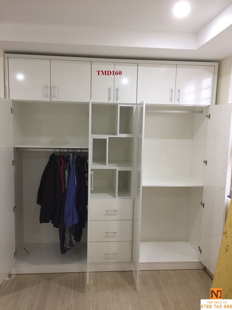 Tủ quần áo hiện đại, tủ quần áo giá rẻ, tủ quần áo gỗ công nghiệp