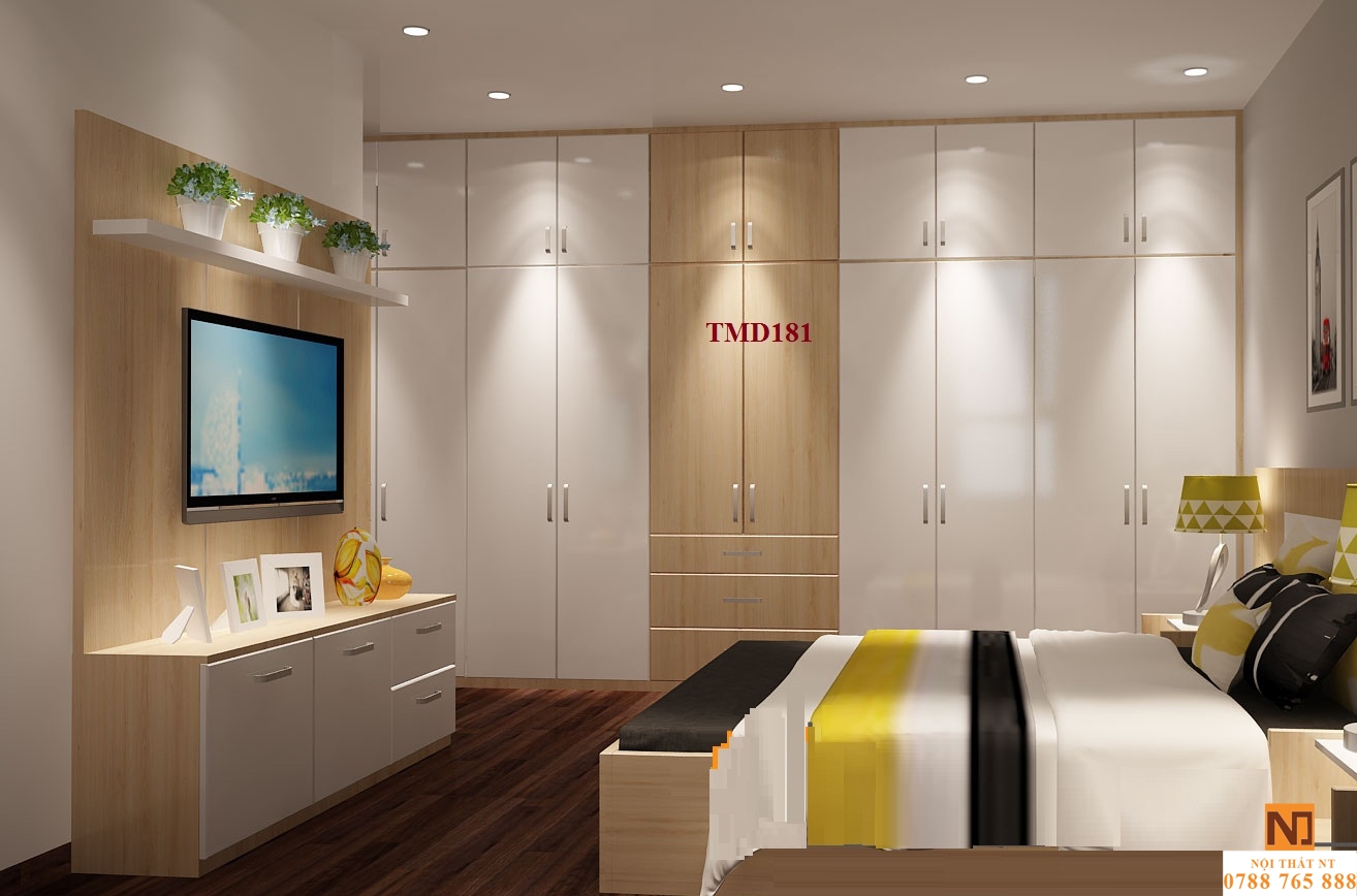 Tủ quần áo hiện đại, tủ quần áo giá rẻ, tủ quần áo gỗ công nghiệp