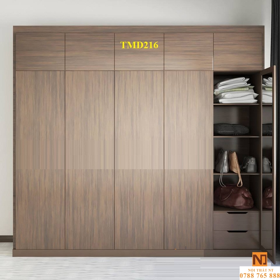 Tủ quần áo hiện đại, tủ quần áo giá rẻ, tủ quần áo gỗ công nghiệp