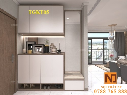 tủ giày kịch trần, tủ giày đẹp, tủ giày hiện đại, tủ giày gỗ công nghiệp