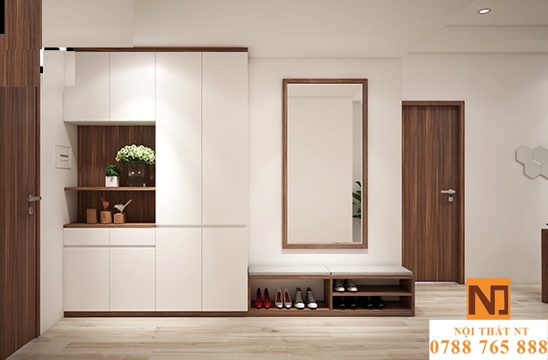 tủ giày kịch trần, tủ giày đẹp, tủ giày hiện đại, tủ giày gỗ công nghiệp