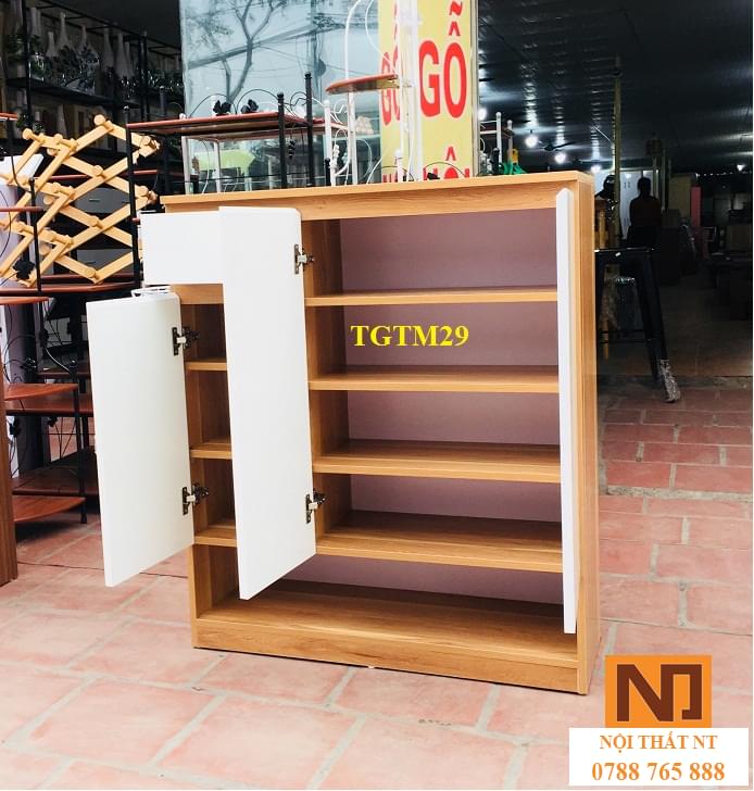 tủ giày đẹp, tủ giày hiện đại, tủ giày gỗ công nghiệp, tủ giày thông minh