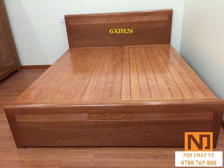 giường giá rẻ, giường ngủ gỗ tự nhiên