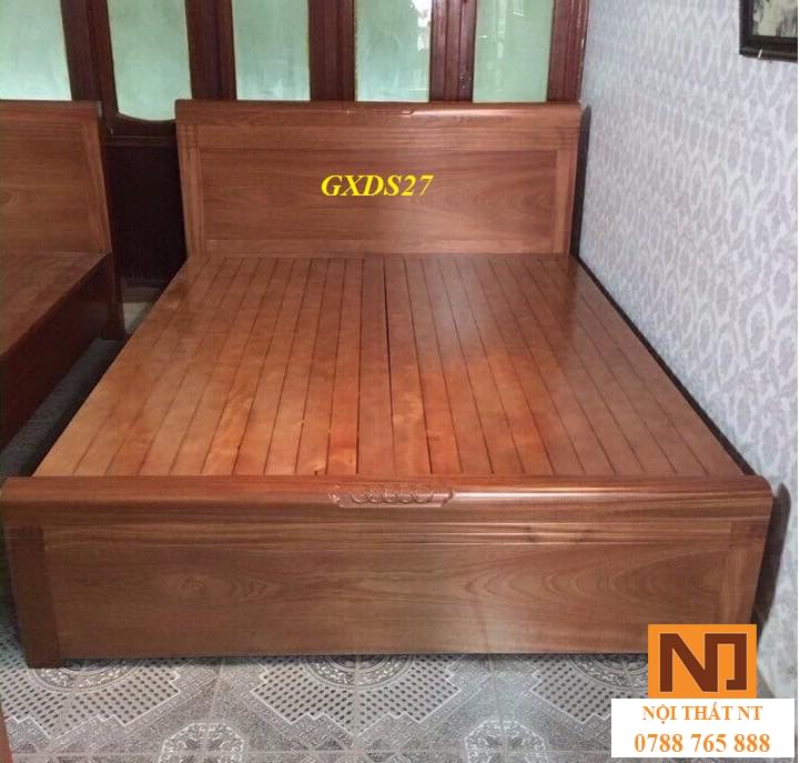 giường ngủ gỗ tự nhiên, giường gỗ xoan đào