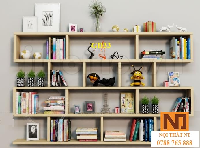 các mẫu giá sách đẹp, giá sách hiện đại, giá sách gỗ công nghiệp