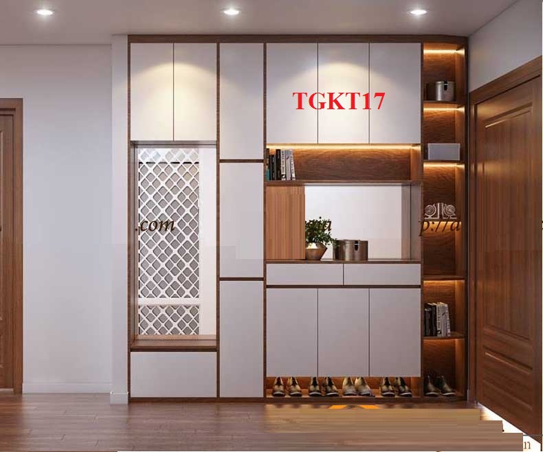 tủ giày kịch trần, tủ giày đẹp, tủ giày hiện đại, tủ giày gỗ công nghiệp