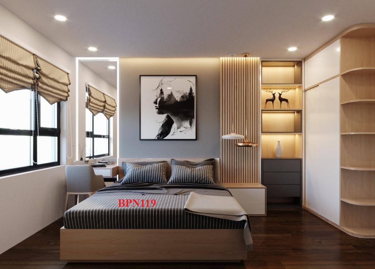 nội thất gỗ công nghiệp đẹp, trọn bộ nội thất phòng ngủ đẹp