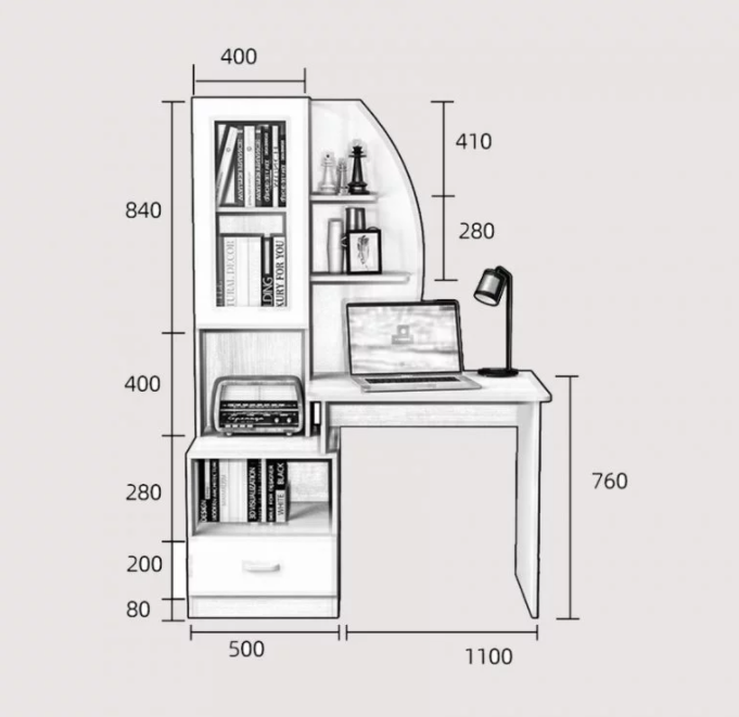 bàn làm việc gỗ công nghiệp