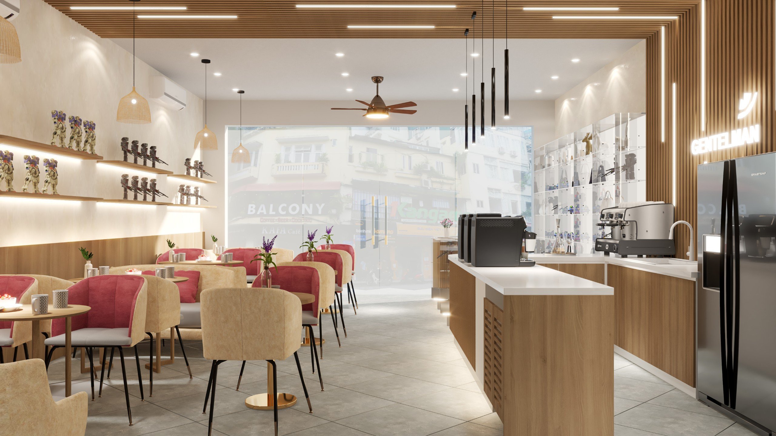 Thi công thực tế nội thất và cải tạo cho quán Cafe Nguyễn Chánh 1 Thi công thực tế nội thất và cải tạo cho quán Cafe Nguyễn Chánh 1