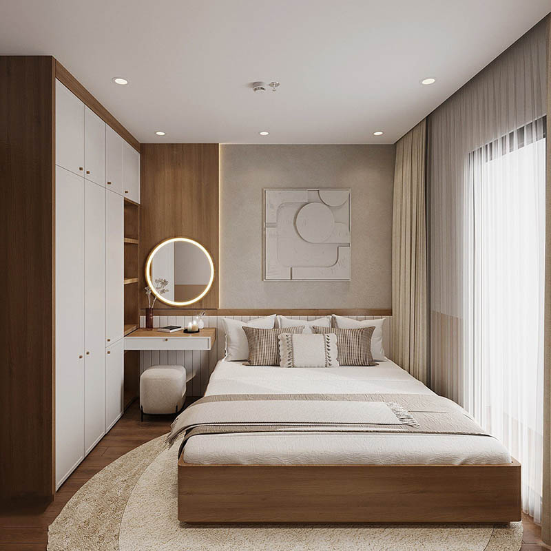 Dịch Vụ Thiết Kế Thi Công Nội Thất Phòng Ngủ Chung Cư Giá Rẻ