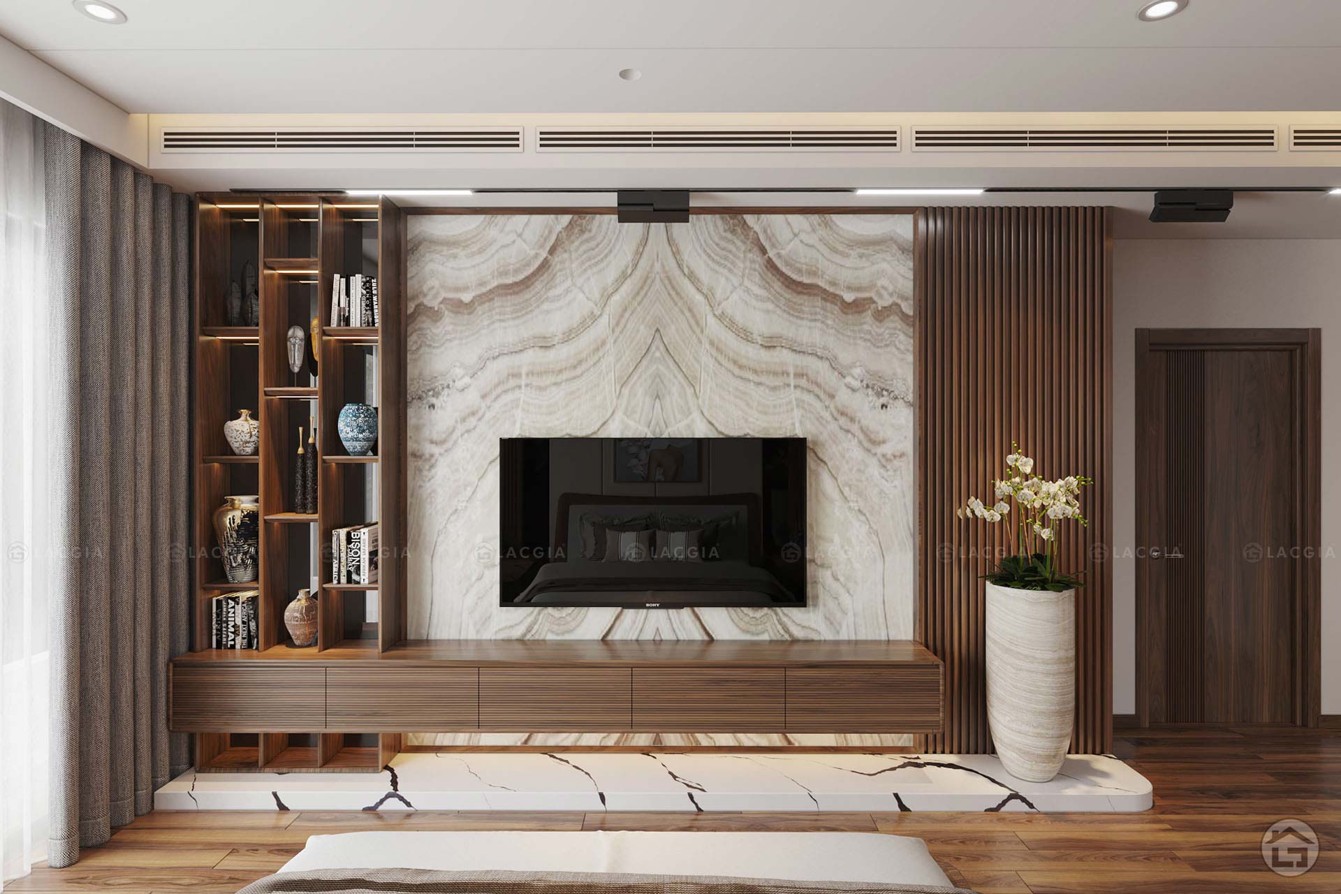 Thiết Kế Thi Công Hệ Trang Trí Tivi Cao Cấp