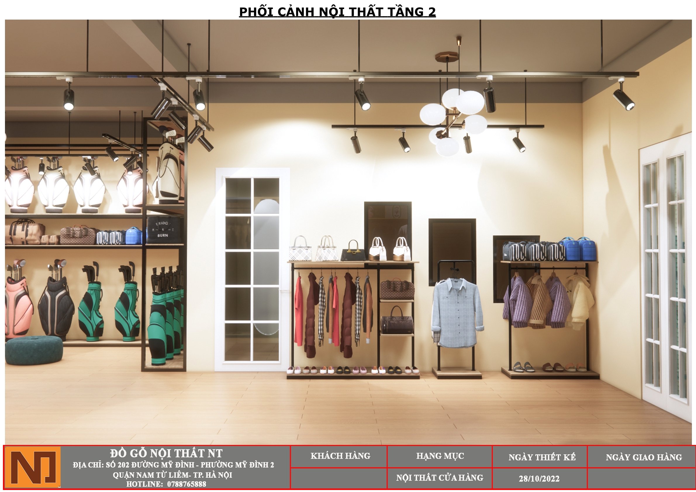 Phối cảnh nội thất shop thời trang Sclass Đỗ Đình Thiện Phối cảnh nội thất shop thời trang Sclass Đỗ Đình Thiện