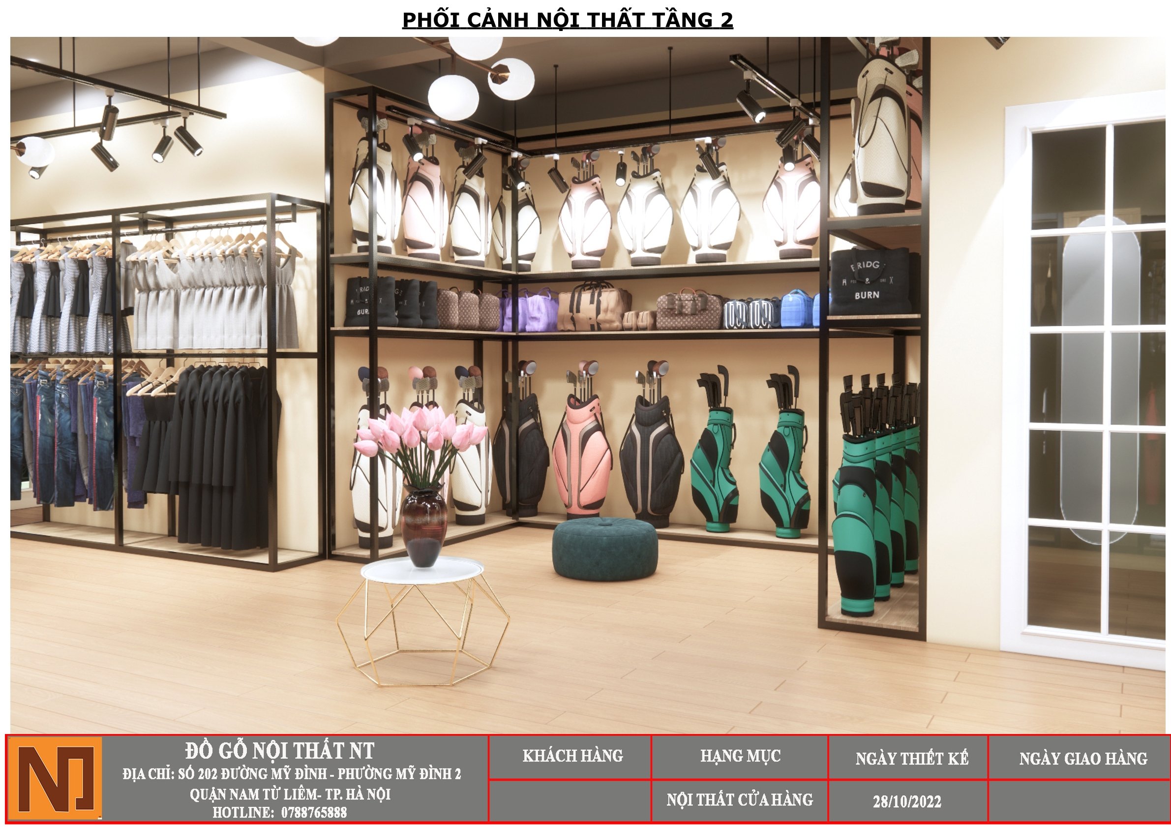 Phối cảnh nội thất shop thời trang Sclass Đỗ Đình Thiện 3 Phối cảnh nội thất shop thời trang Sclass Đỗ Đình Thiện 3