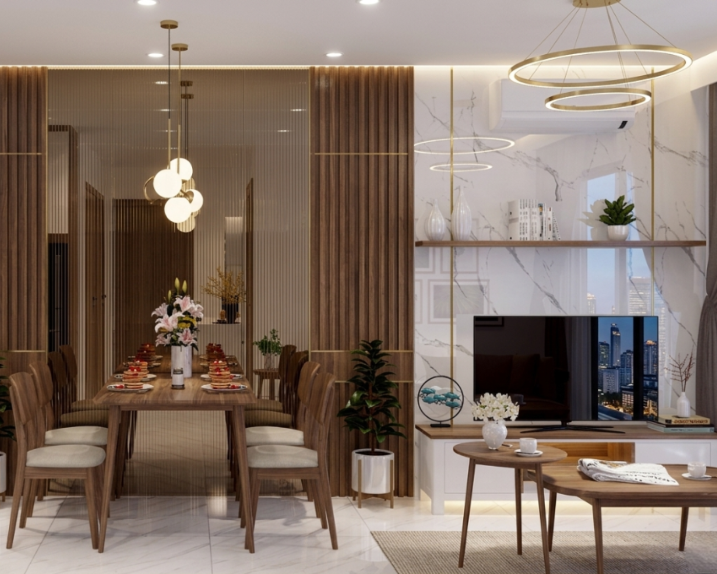 Thiết Kế Nội Thất Chung Cư Vinhomes Ocean Park 2 Phòng Ngủ Đẹp, Hiện Đại Và Tối Ưu Công Năng