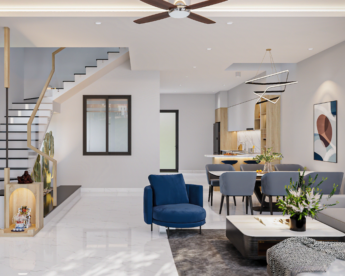 Thiết kế nội thất nhà phố Vinhomes Ocean Park 90m2 – Không gian sống hiện đại, tinh tế và đáng mơ ước