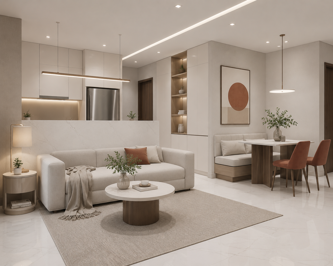 Thiết Kế Thi Công Căn Hộ Sunrise City North 75m2 | Anh Hải | Hiện Đại 100 Triệu