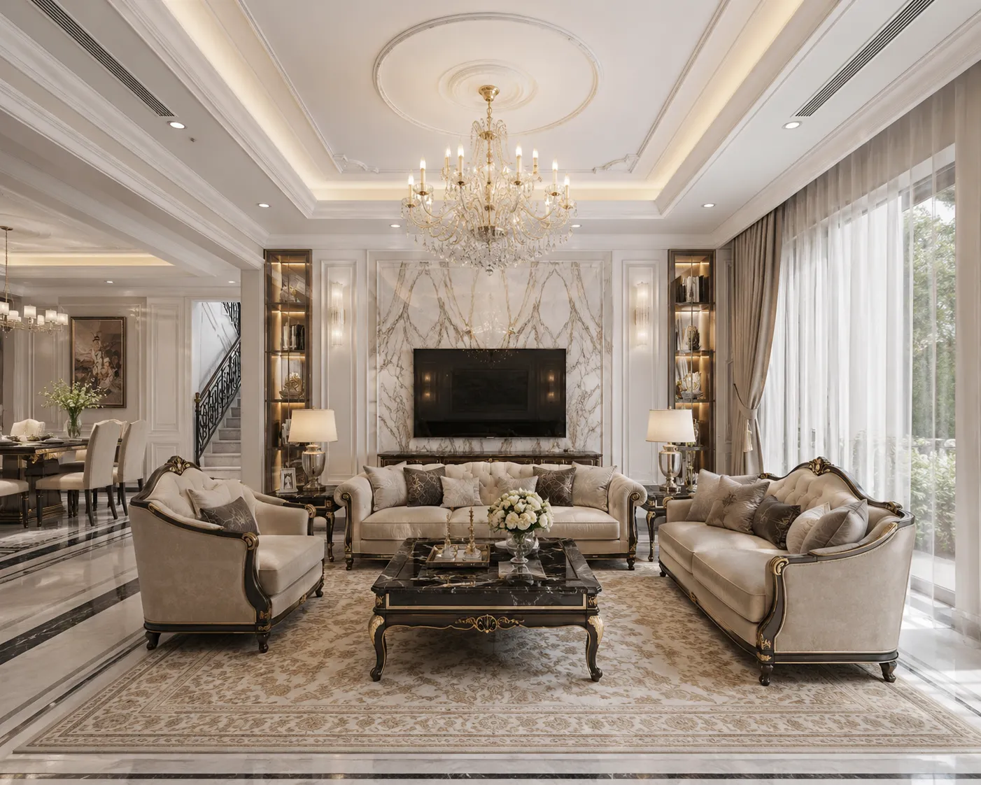 Thiết Kế Nội Thất Biệt Thự Starlake Tây Hồ Tây | 160m² | Tân Cổ Điển | Anh Thanh | 6 Phòng Ngủ | 500 Triệu