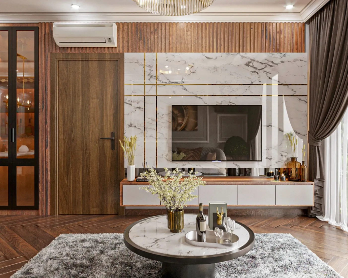 Thiết Kế Thi Công Căn Hộ Ciputra 90m² Phong Cách Luxury – Không Gian Sống Đẳng Cấp Cho Chị Trang