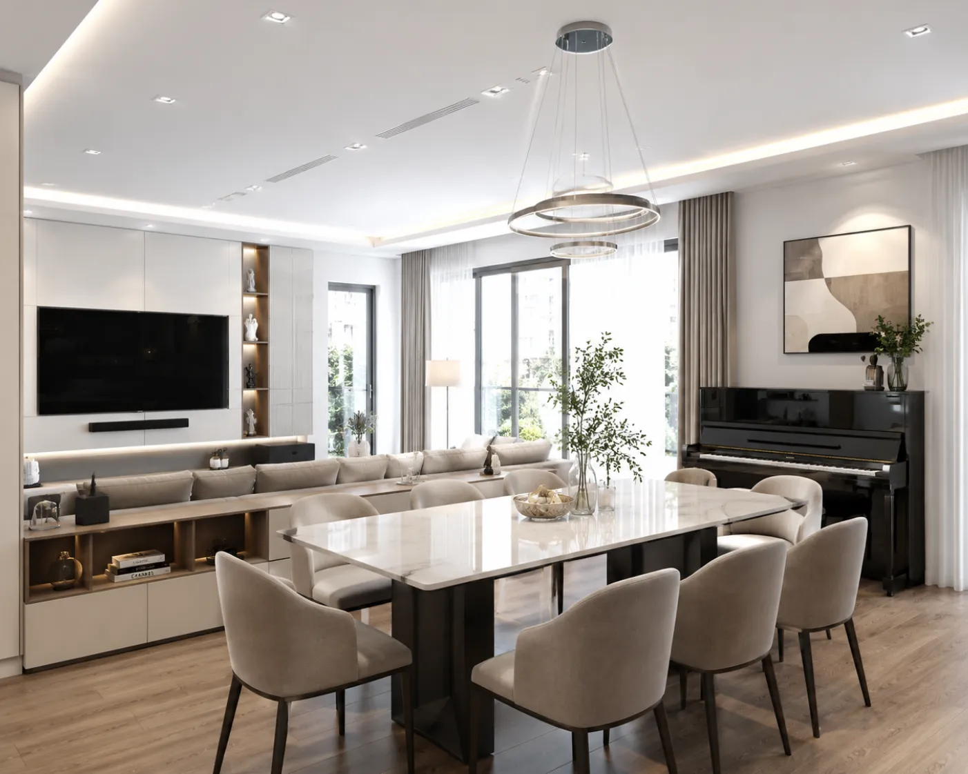Thiết Kế Thi Công Nội Thất Căn Hộ Imperia Garden 120m2 Hiện Đại, Tiện Nghi