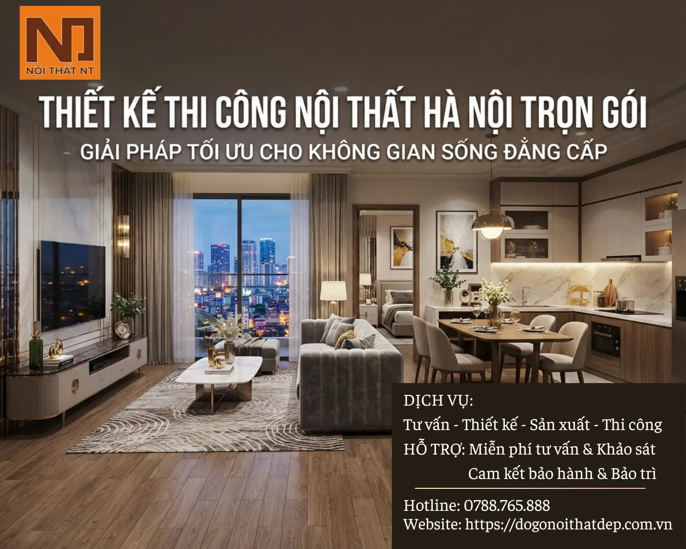 Thiết Kế Thi Công Nội Thất Hà Nội Trọn Gói Uy Tín | Nội Thất NT
