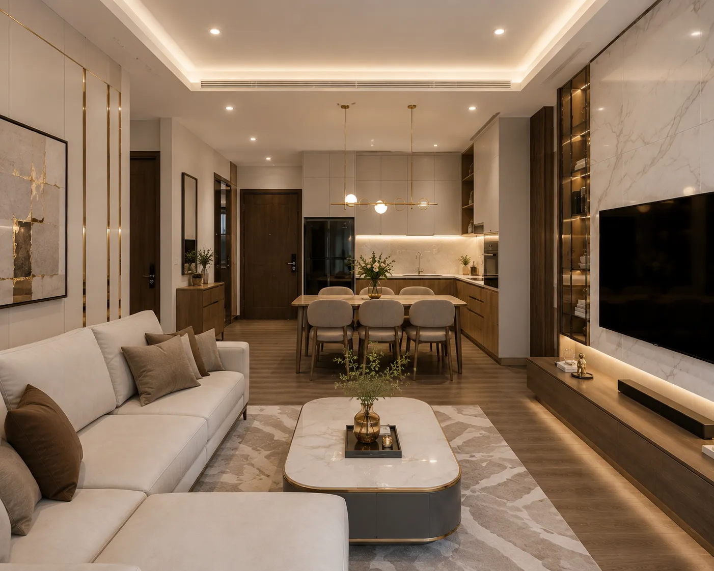 Thiết Kế Nội Thất Chung Cư PARK HILL 2 Phòng Ngủ Đẹp, Hiện Đại Và Tối Ưu Công Năng