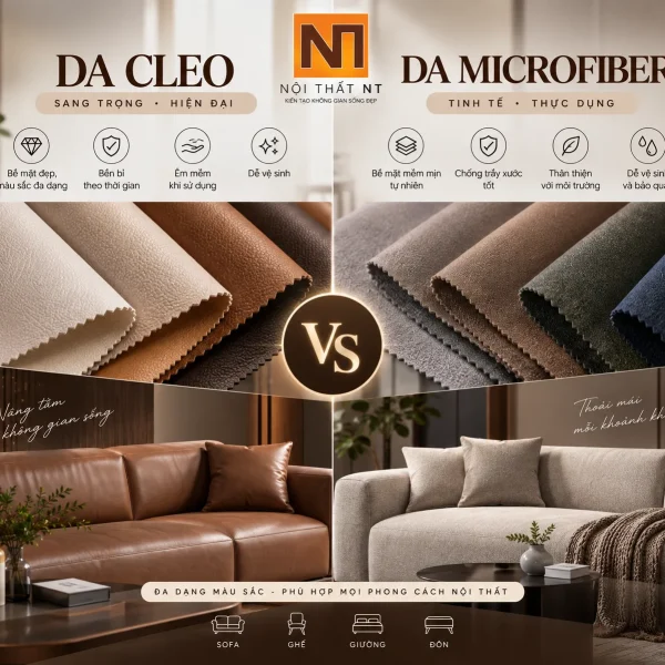Da Cleo Và Da Microfiber – Mẫu Da, Bảng Màu Nội Thất
